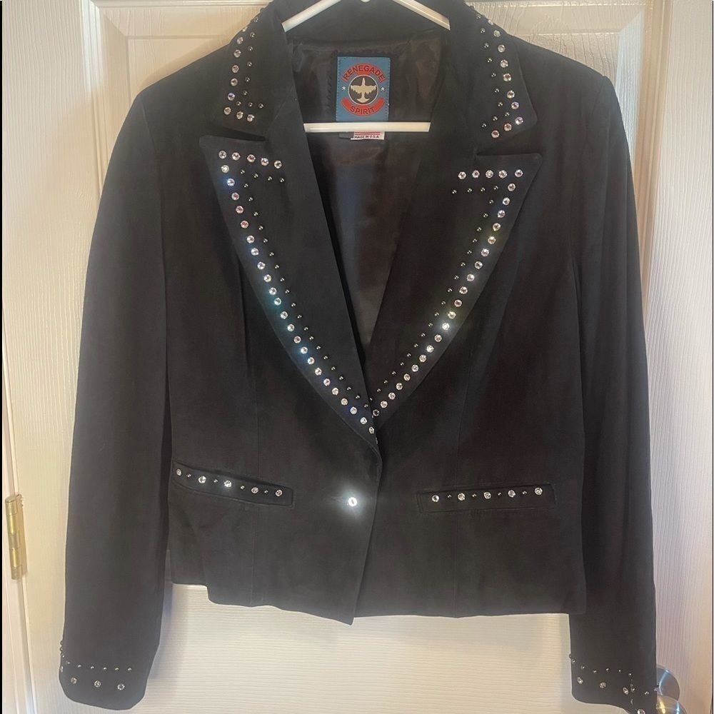 Renegade Spirit black suede jacket sz S
